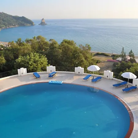 Maria With Pool And Amazing View - Agios Gordios Апартаменты
